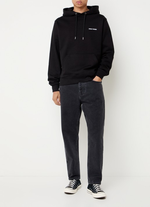 Daily Paper Dias hoodie met logo - voorkant 3 zwart