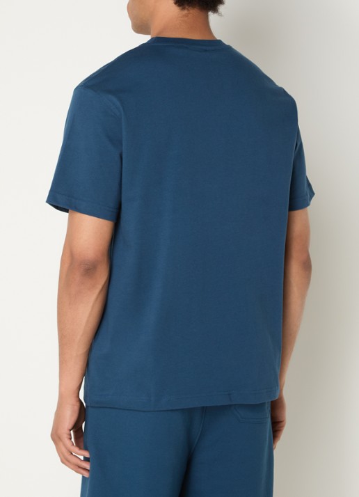 Daily Paper Dias T-shirt met logo - achterkant 4 donkerblauw