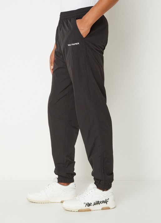 Daily Paper Eward tapered fit trackpants met steekzakken - detail 4 zwart