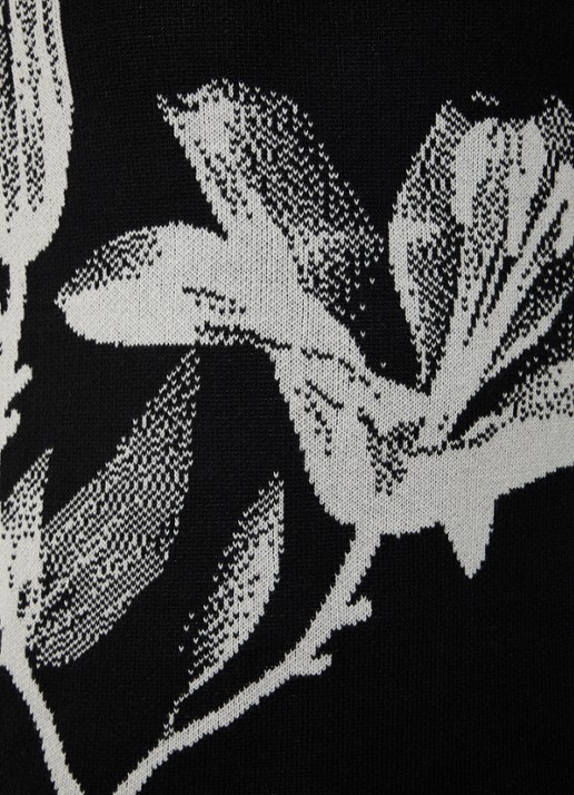 Daily Paper Fijngebreide spencer met ingebreid patroon - detail 2 zwart