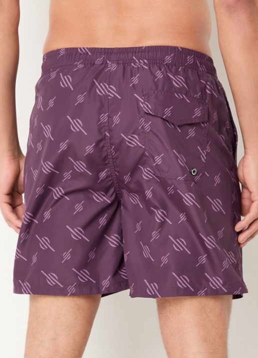 Daily Paper Irregular zwemshort met grafische print - achterkant 4 paars