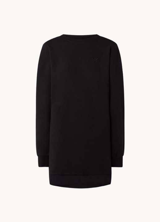 Daily Paper Nagla mini trui-jurk met logoprint - voorkant zwart