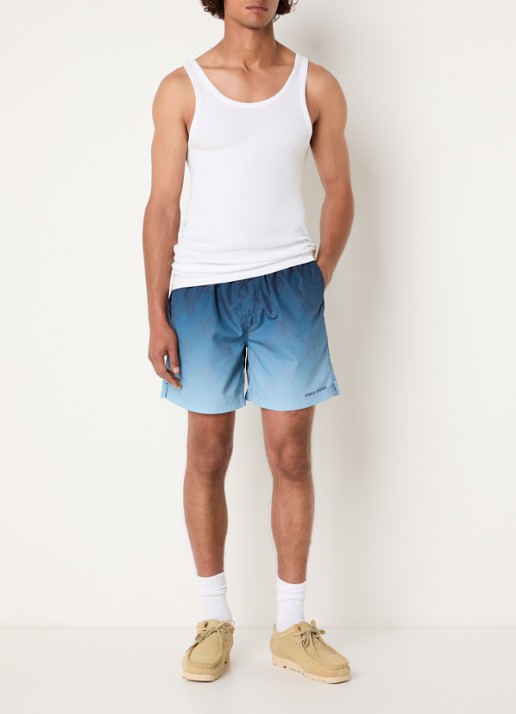 Daily Paper Ombre Dotted Shield zwemshorts met steekzakken - voorkant 3 donkerblauw