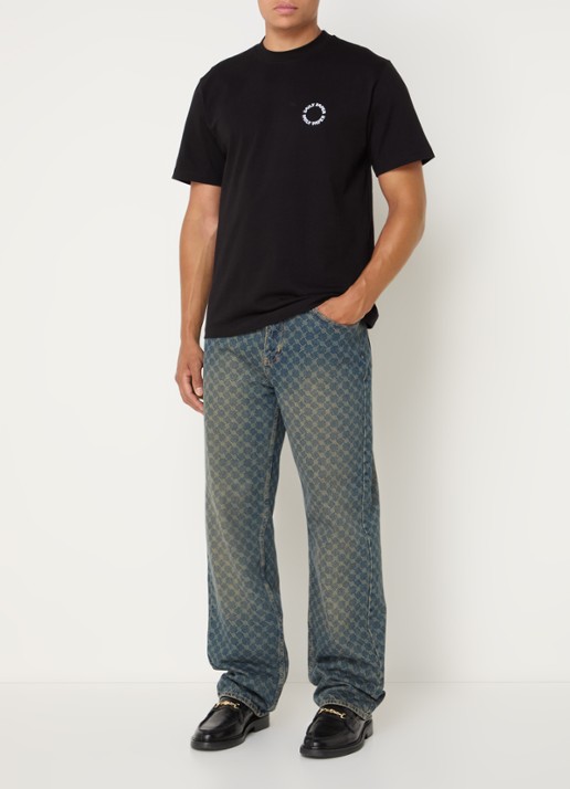 Daily Paper Orbit T-shirt met logo - voorkant 4 zwart