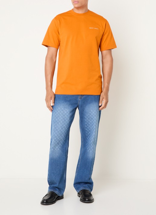 Daily Paper Origami T-shirt met logo- en backprint - voorkant 4 orange