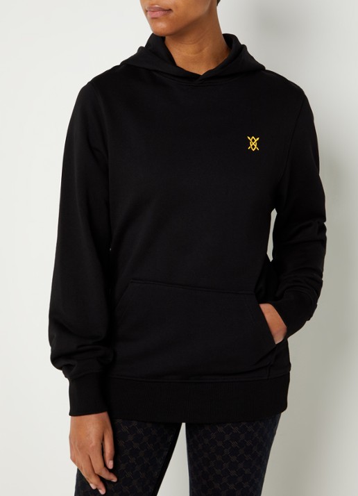 Daily Paper Paisy hoodie van biologisch katoen met logo- en backprint - achterkant 5 zwart