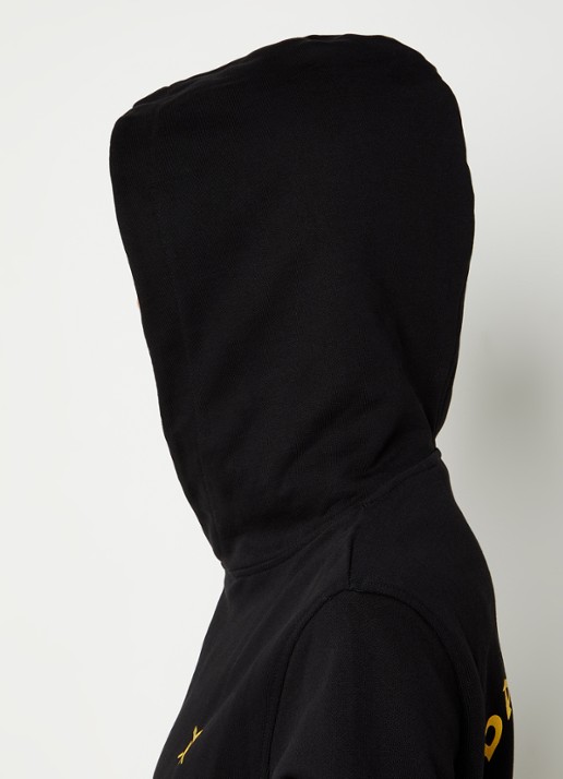 Daily Paper Paisy hoodie van biologisch katoen met logo- en backprint - detail 4 zwart
