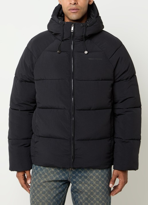 Daily Paper Puffer jack met ritszakken en capuchon