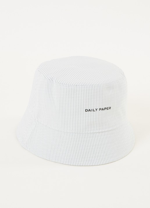 Daily Paper Rebuk bucket hoed met logo - voorkant ivoor
