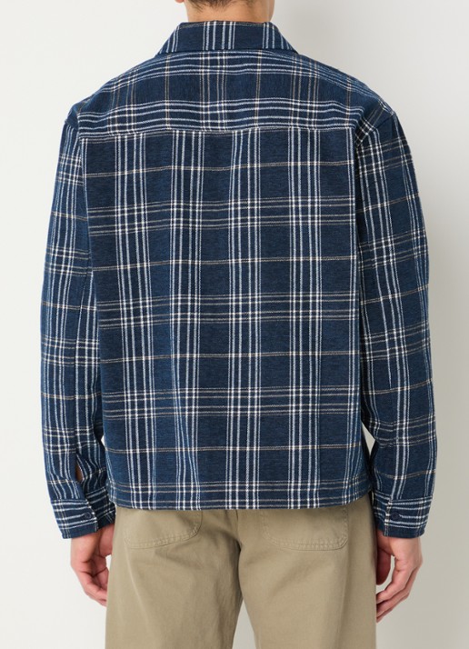 Daily Paper Script comfort fit overhemd met ruitdessin - achterkant 2 donkerblauw
