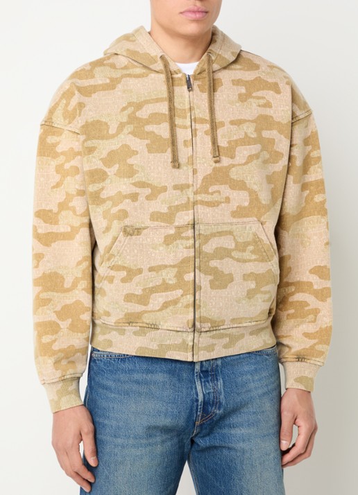 Daily Paper Sweatvest met steekzakken - achterkant mosterd