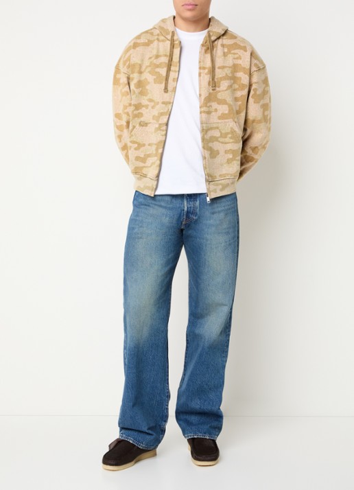 Daily Paper Sweatvest met steekzakken - voorkant 3 mosterd