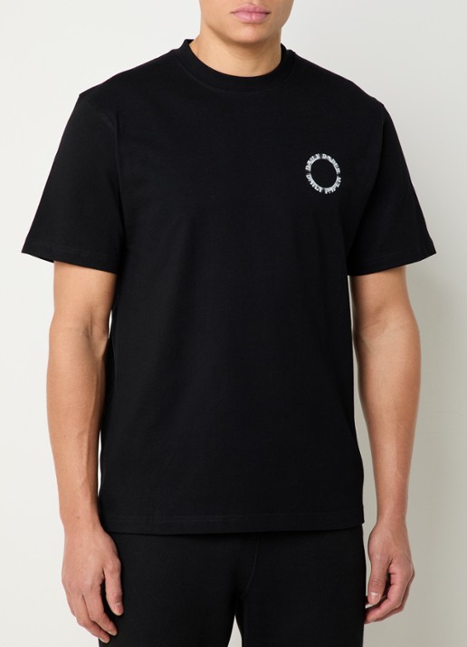 Daily Paper T-shirt met logo en ronde hals - achterkant zwart