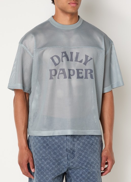 Daily Paper T-shirt van mesh met logoprint