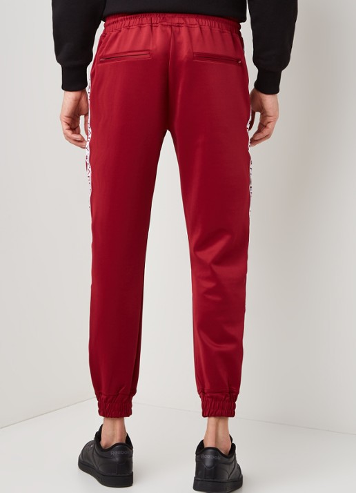 Daily Paper Tapered fit joggingbroek met logoband - achterkant cranberryrood