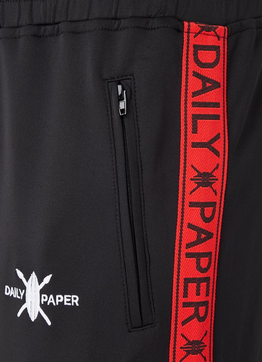 Daily Paper Tapered fit joggingbroek met logoband - detail 2 diepzwart