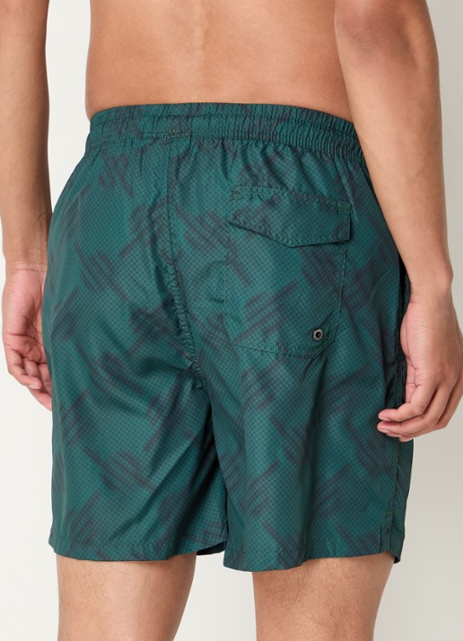 Daily Paper Zwemshorts met logo en steekzakken - achterkant 3 groen