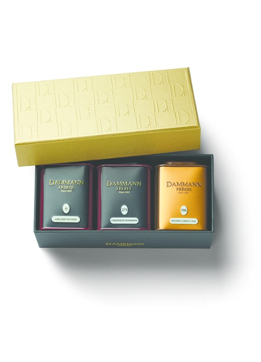 DAMMANN Frères Jardin Gourmand losse thee set in geschenkdoos 3 x 30 gram - voorkant 2 undefined