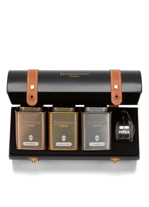 DAMMANN Frères Merveilleux losse thee set in geschenkverpakking 3 x 30 gram met thee-ei - voorkant 3 undefined