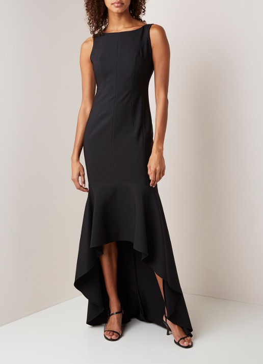Damsel in a Dress Leela mouwloze maxi jurk met volant - voorkant 4 zwart