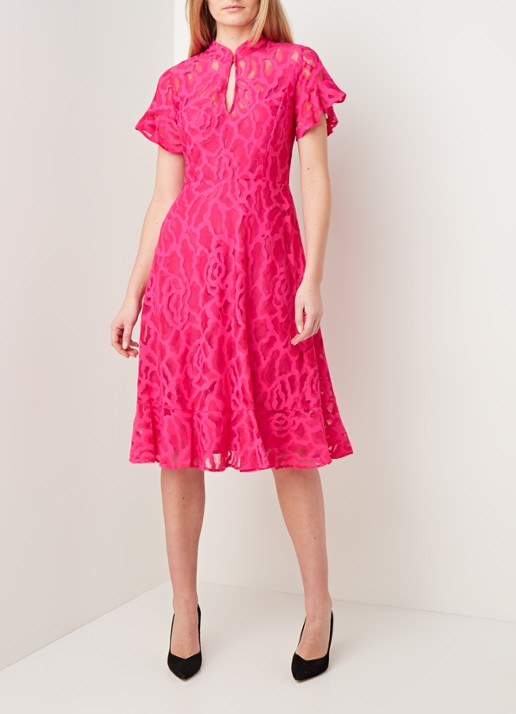 Damsel in a Dress Lulu Lace Dress Pink 08 - voorkant 4 roze