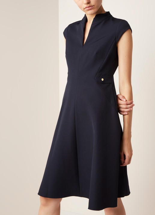 Damsel in a Dress Tansie Dress Navy 08 - detail 4 donkerblauw