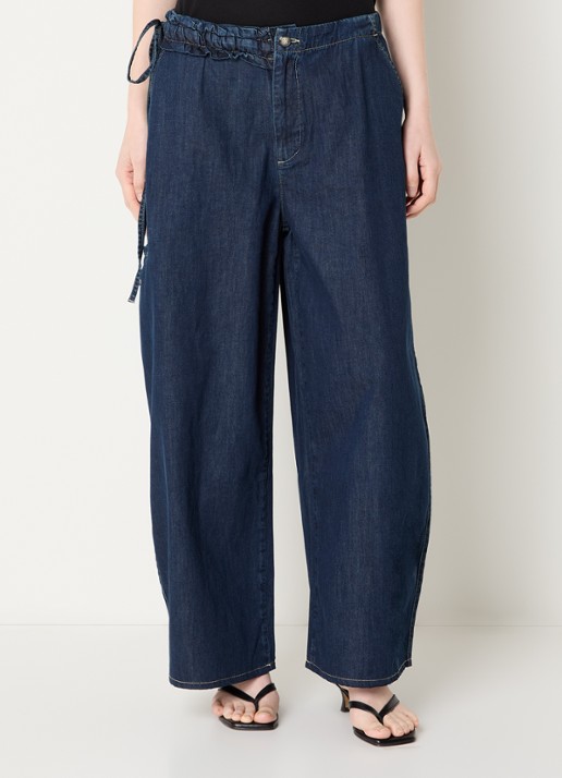 Damson Madder Augusta mid waist straight leg jeans met donkere wassing