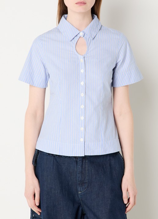 Damson Madder Ebba blouse met streepprint