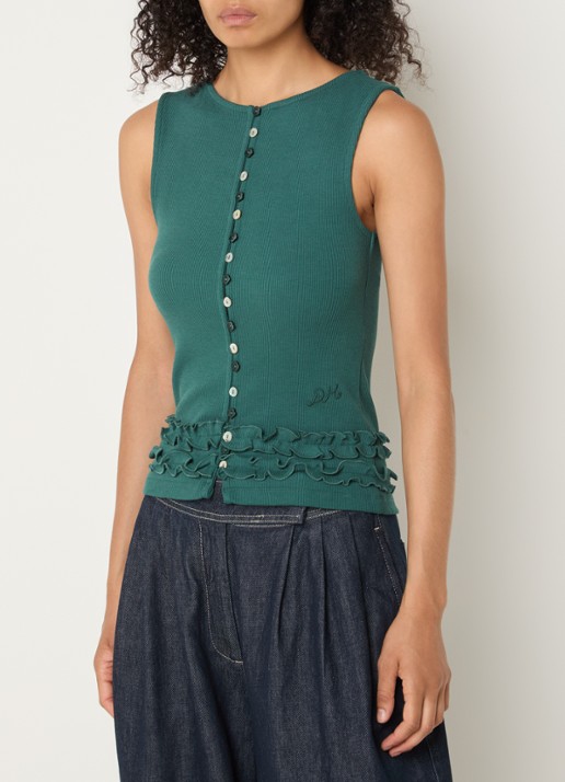 Damson Madder Ember top met ruches