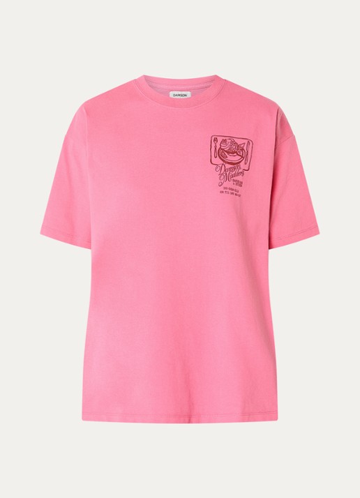 Damson Madder Gill Of Dreams T-shirt met front- en backprint - voorkant 3 roze