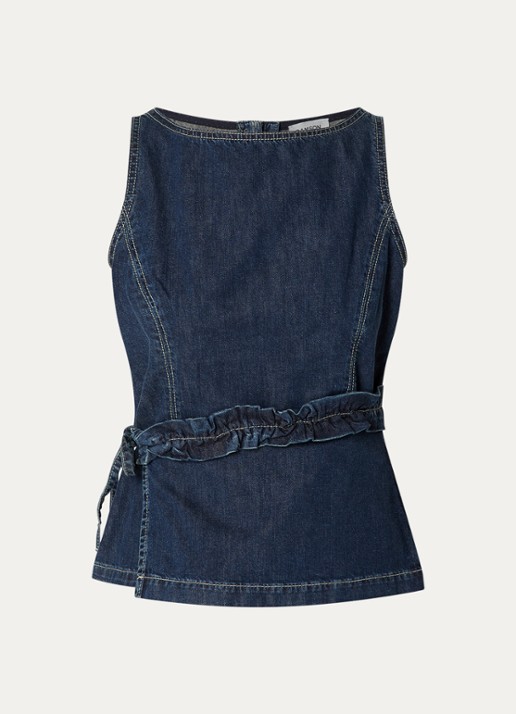 Damson Madder Maxime top van denim met overslag