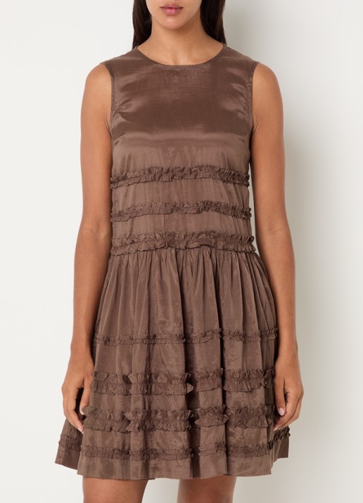 Damson Madder Midi jurk met volant