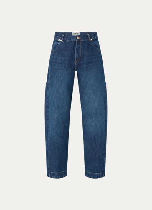 Damson Madder Nina high waist wide leg jeans met donkere wassing