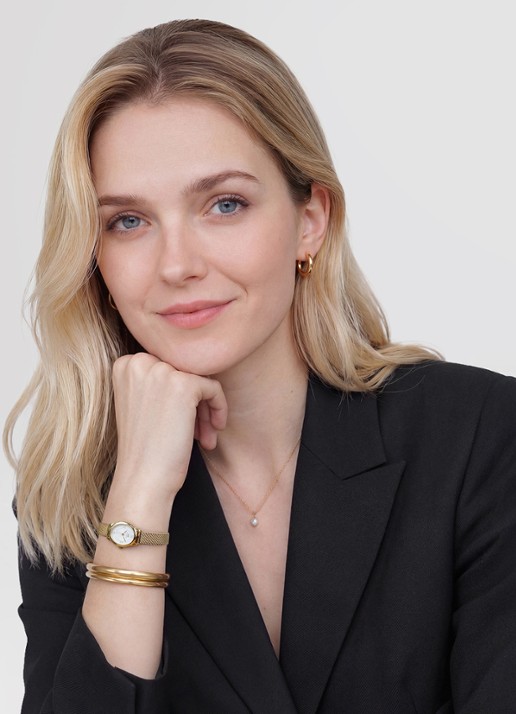 Daniel Wellington Ophelia mini horloge DW00100939 - voorkant 6 goud