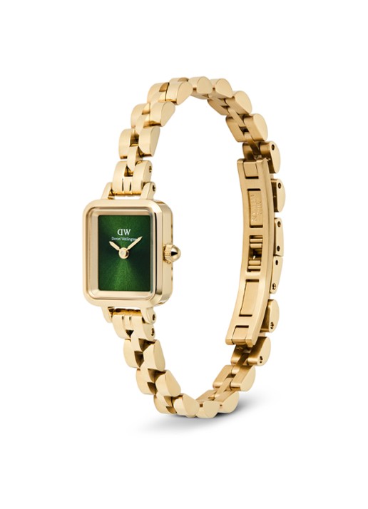 Daniel Wellington Quadro Mini Arch 3-Link horloge DW00100852 - detail 4 goud