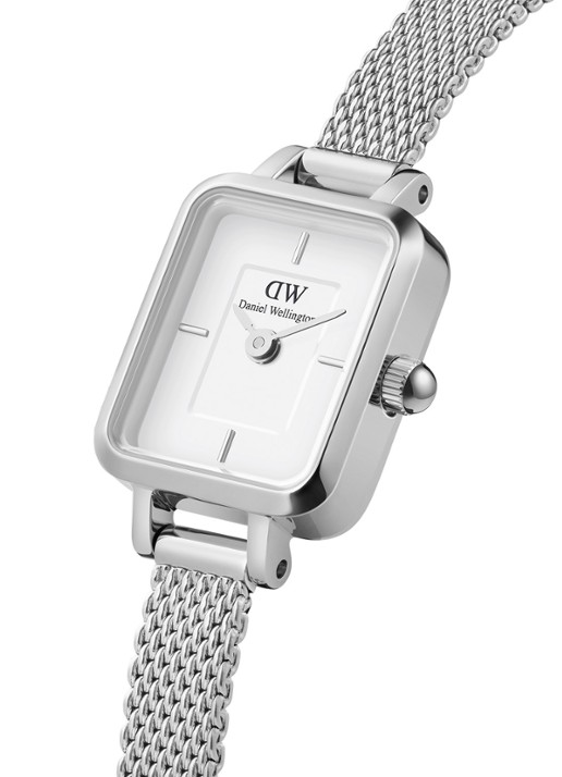 Daniel Wellington Quadro Mini horloge DW00100726 - detail 3 zilver