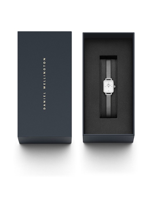 Daniel Wellington Quadro Mini horloge DW00100726 - detail 4 zilver