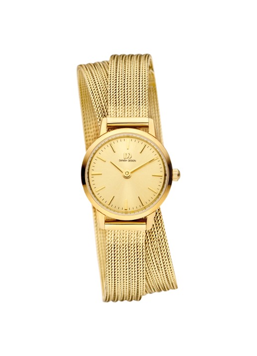 Danish Design Akilia Mini Swing horloge IV86Q1268 - voorkant goud