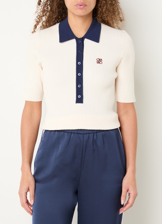 Dante 6 Byra ribgebreide polo met logoborduring