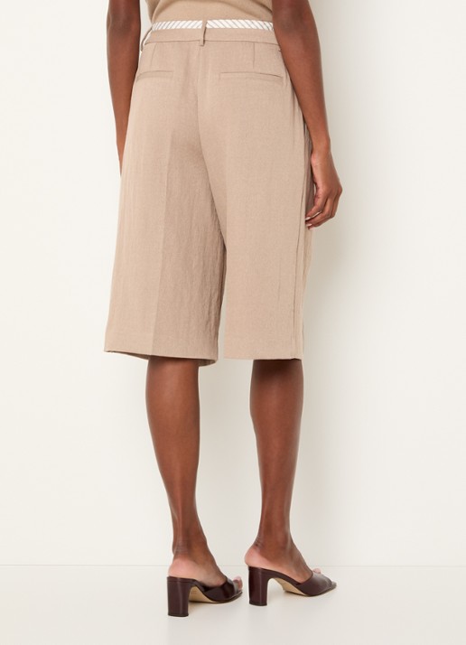 Dante 6 Emra mid waist straight fit jorts met steekzakken - achterkant zand