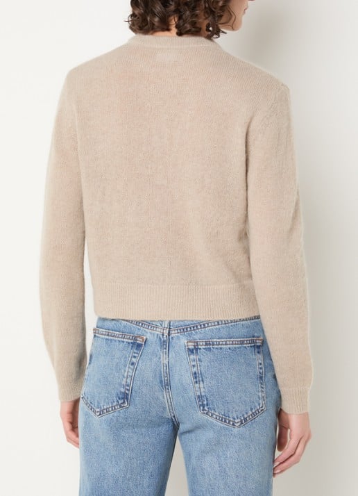 Dante 6 Erin vest in alpaca wolblend met logoborduring - achterkant 4 zand