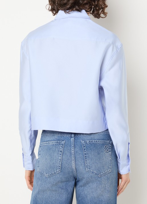 Dante 6 Hari blouse met borstzakken - achterkant 4 lichtblauw