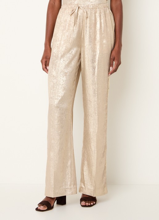 Dante 6 Ido high waist straight fit pantalon met steekzakken