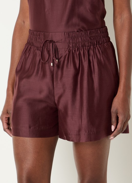 Dante 6 Quentyn mid waist wide fit korte broek met steekzakken