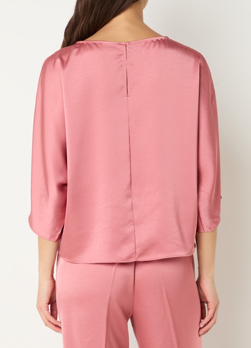 Dante 6 Risette top van satijn  - achterkant 4 roze