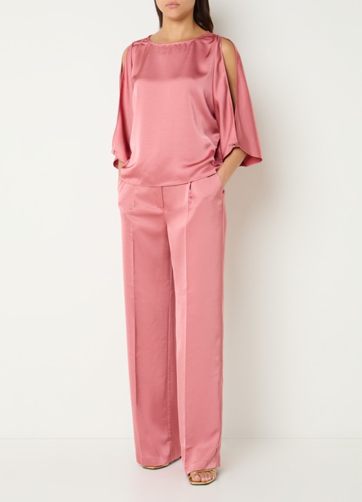 Dante 6 Risette top van satijn  - voorkant 2 roze