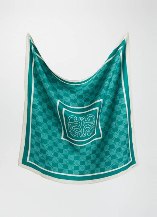 Dante 6 Sjaal met logoprint 70 x 70 cm - detail groen