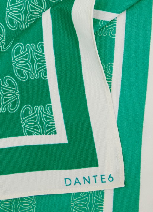 Dante 6 Sjaal met logoprint 70 x 70 cm - detail 2 groen