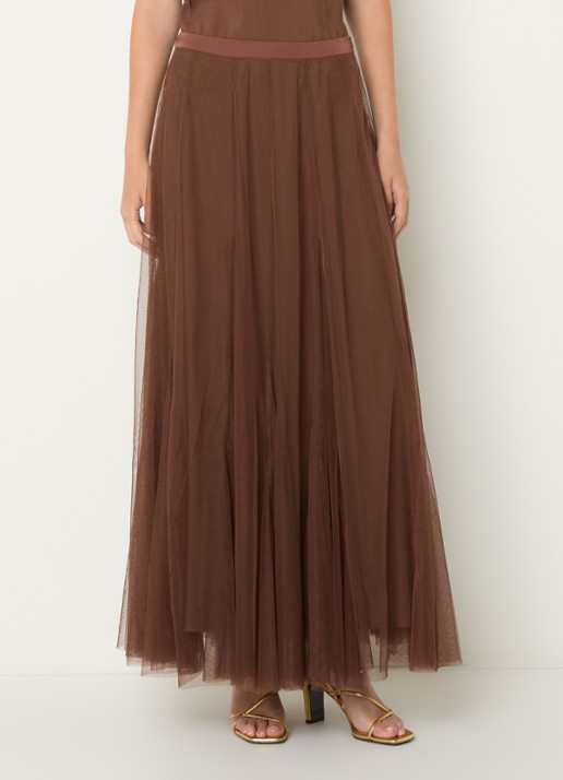 Dante 6 Taryn maxi rok van tule - detail 3 bruin