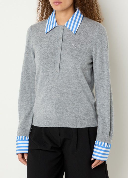 Dante 6 Thames sweater met kraag
